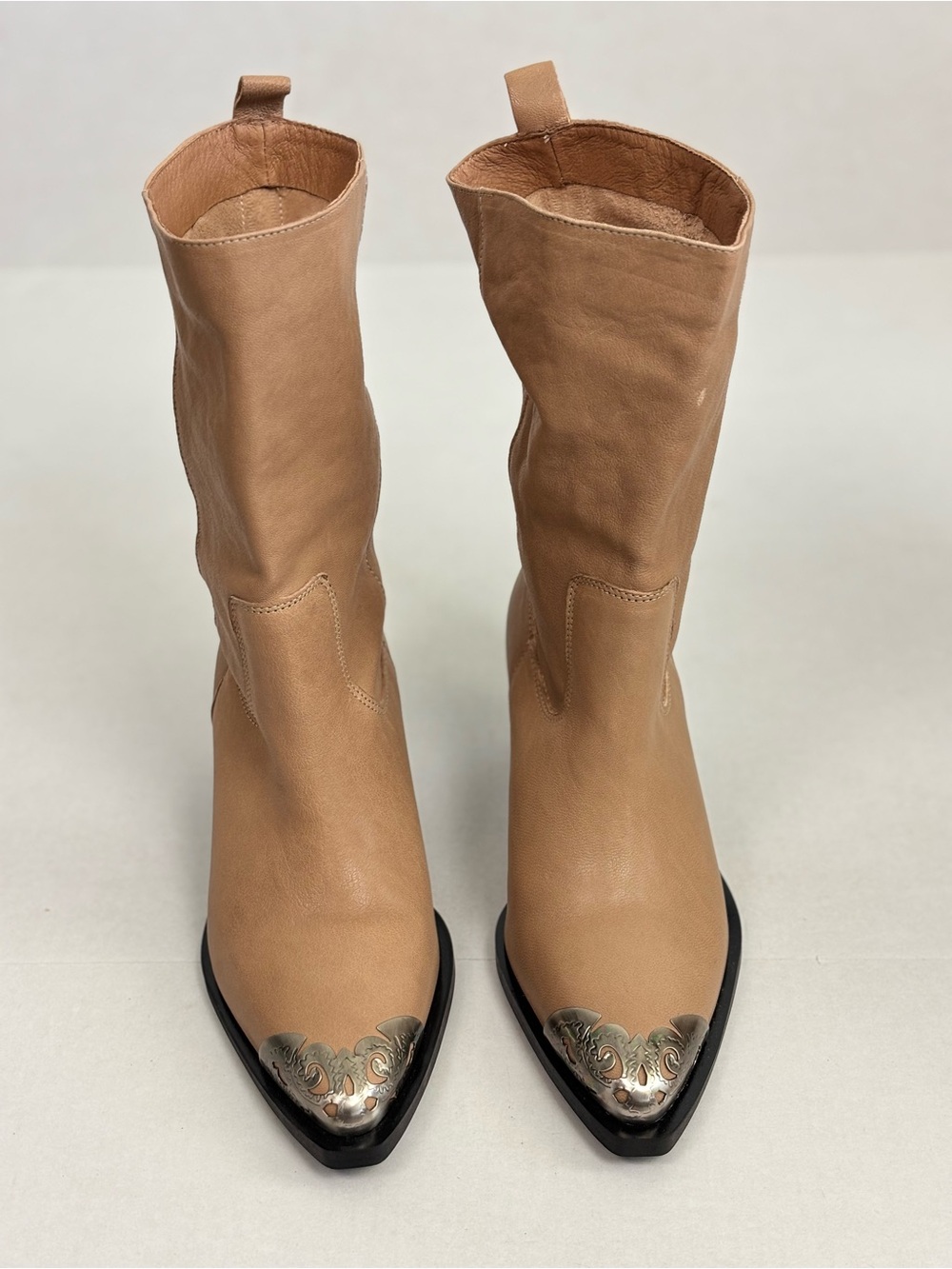 Free People Faster Horses Filigree Boots in Camel Leather Size 7 - Picture 5 of 16